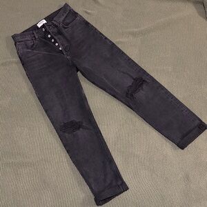 Agolde Charcoal Button-Fly Jeans